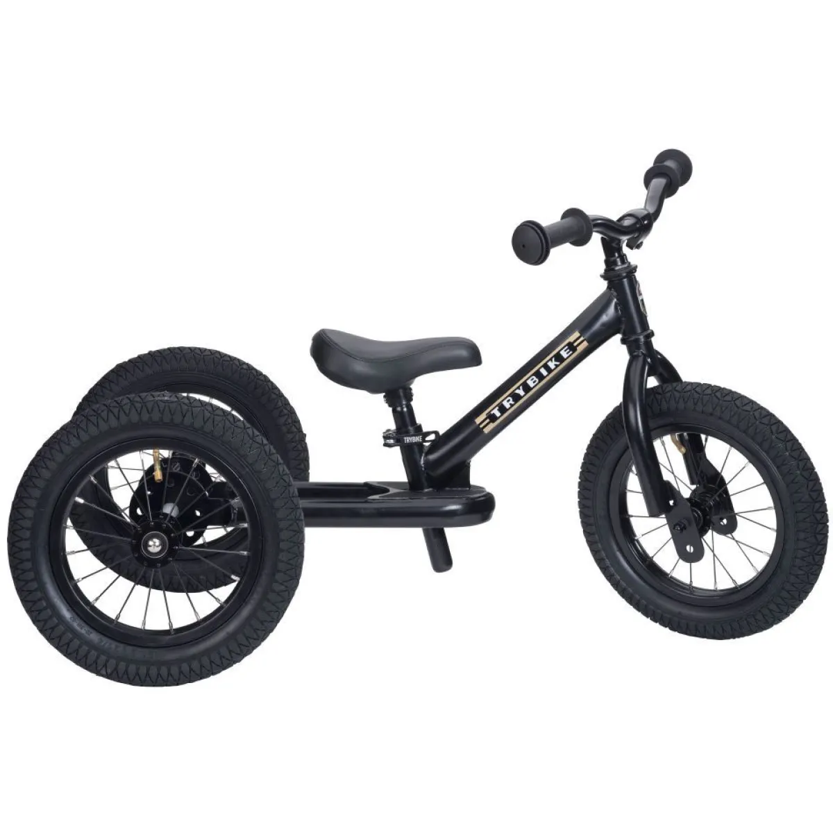 Trybike Loopfietsen * Steel 2-in-1 Loopfiets All Black (mat ) Zwart
