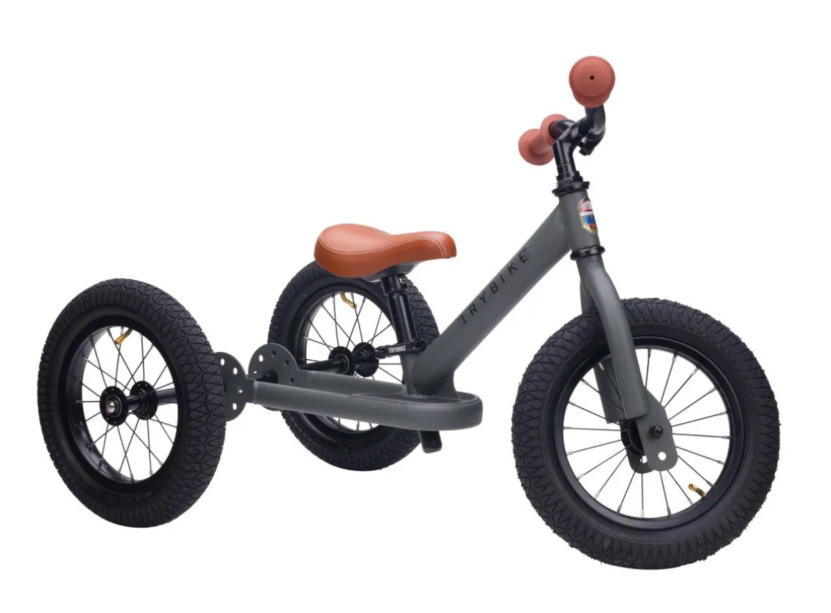 Trybike Loopfietsen * Steel 2-in-1 Loopfiets Grey (mat ) Grijs