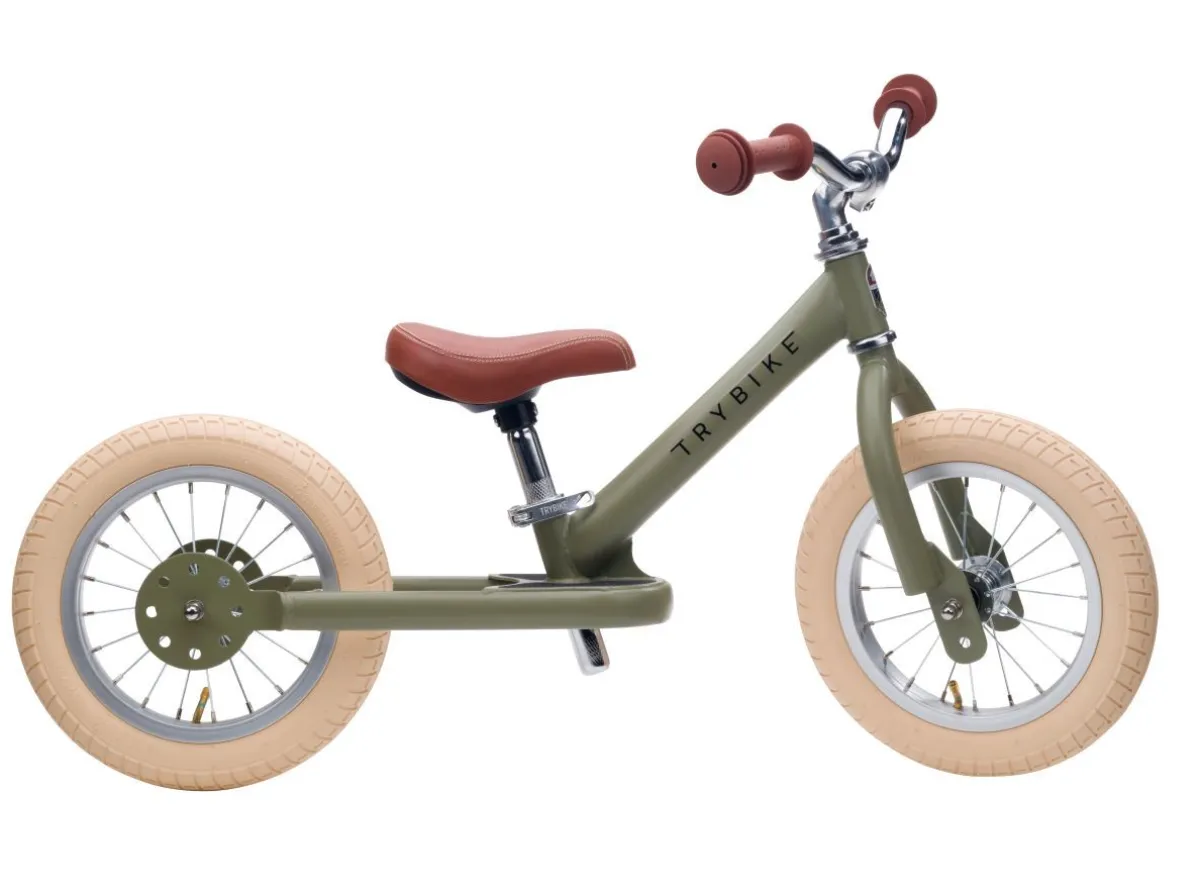 Trybike Loopfietsen * Steel 2-in-1 Loopfiets Green (mat ) Groen