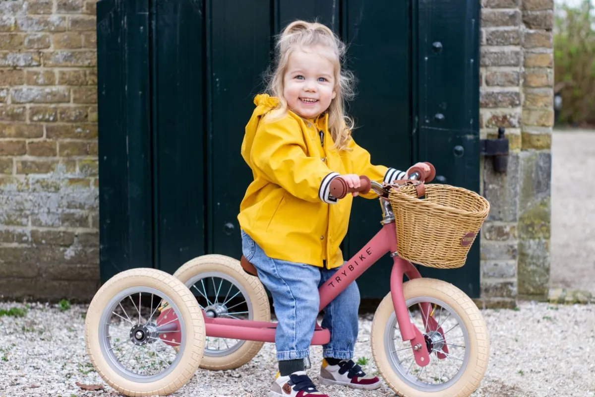 Trybike Loopfietsen * Steel 2-in-1 Loopfiets Pink (mat ) Roze