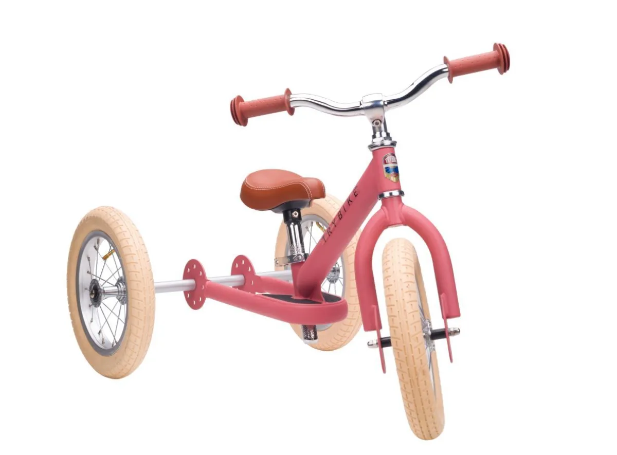 Trybike Loopfietsen * Steel 2-in-1 Loopfiets Pink (mat ) Roze