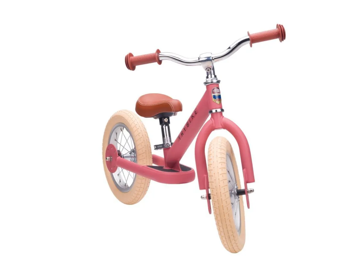 Trybike Loopfietsen * Steel 2-in-1 Loopfiets Pink (mat ) Roze