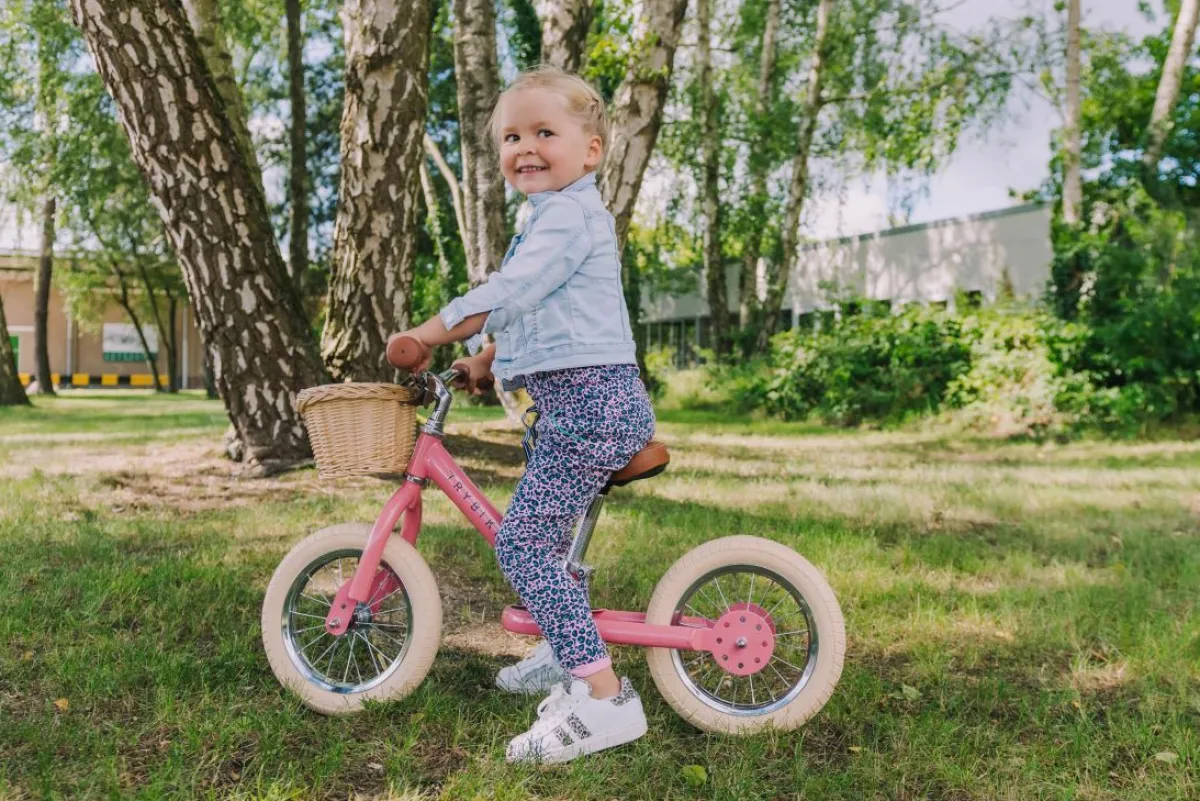 Trybike Loopfietsen * Steel 2-in-1 Loopfiets Pink (mat ) Roze