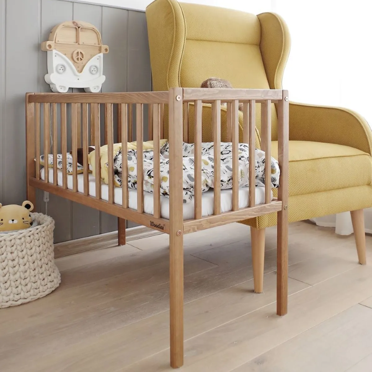 Woodies Wiegen En Co-Sleepers * Wieg Vintage Bruin